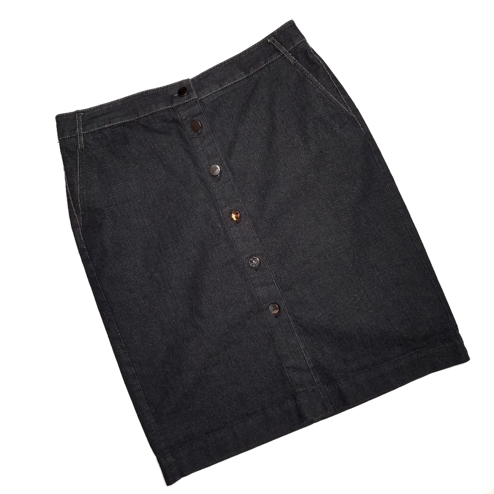 Madison Studio Button Down Denim Skirt